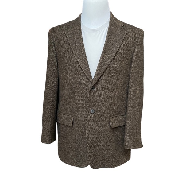 Vintage by Towncraft Two Button‎ Tweed Wool Blazer Sport Jacket Size: 42R